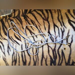 Vanessa Mooney suede lariat Silver Necklace with Pendant